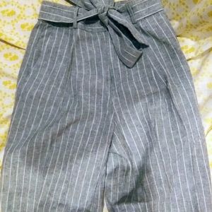 Uniqlo high waist linen wide leg pants